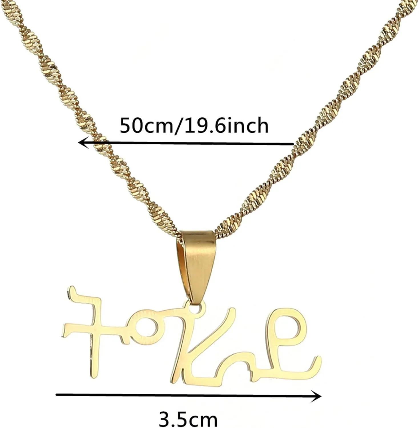 Stainless Steel Charm Ethiopian Tigray Pendant Necklaces African Amharic Jewelry