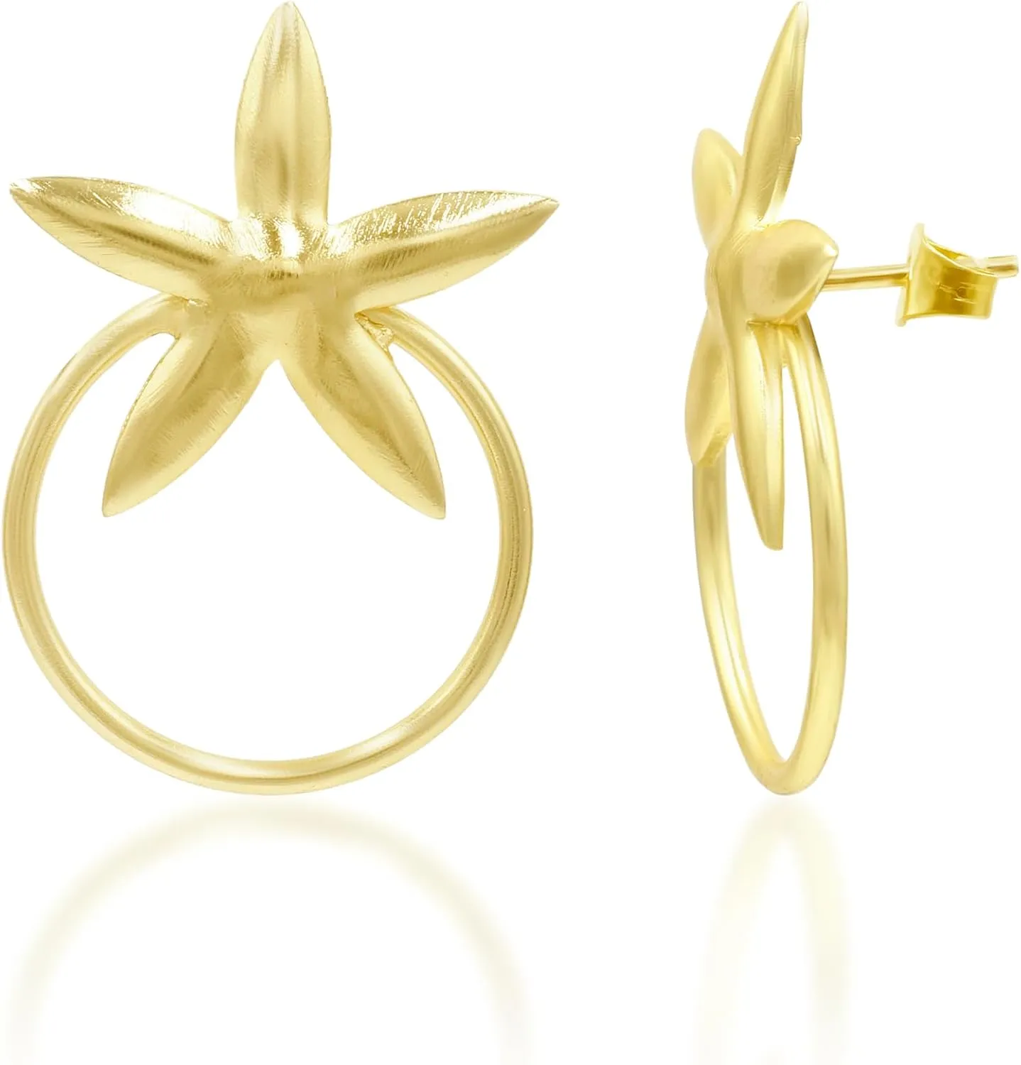 Star Stud Earrings for Women 18K Gold Plated  Sterling Silver Earrings, Minimalist Dainty Chunky Dangle Drop, Lightweight Studs Earrings, Gift for Her E449