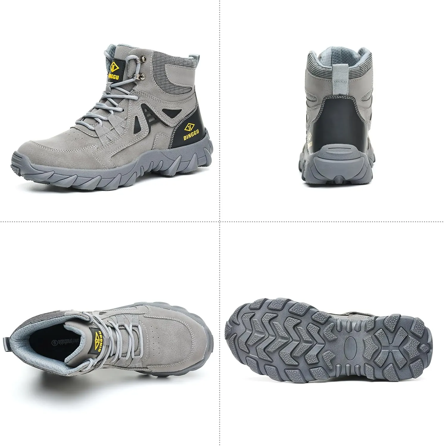 Steel Toe Boots for Men Safety Work Boots ComfortableIndestructible Industrial & Construction Shoes Mens Composite Toe Boots
