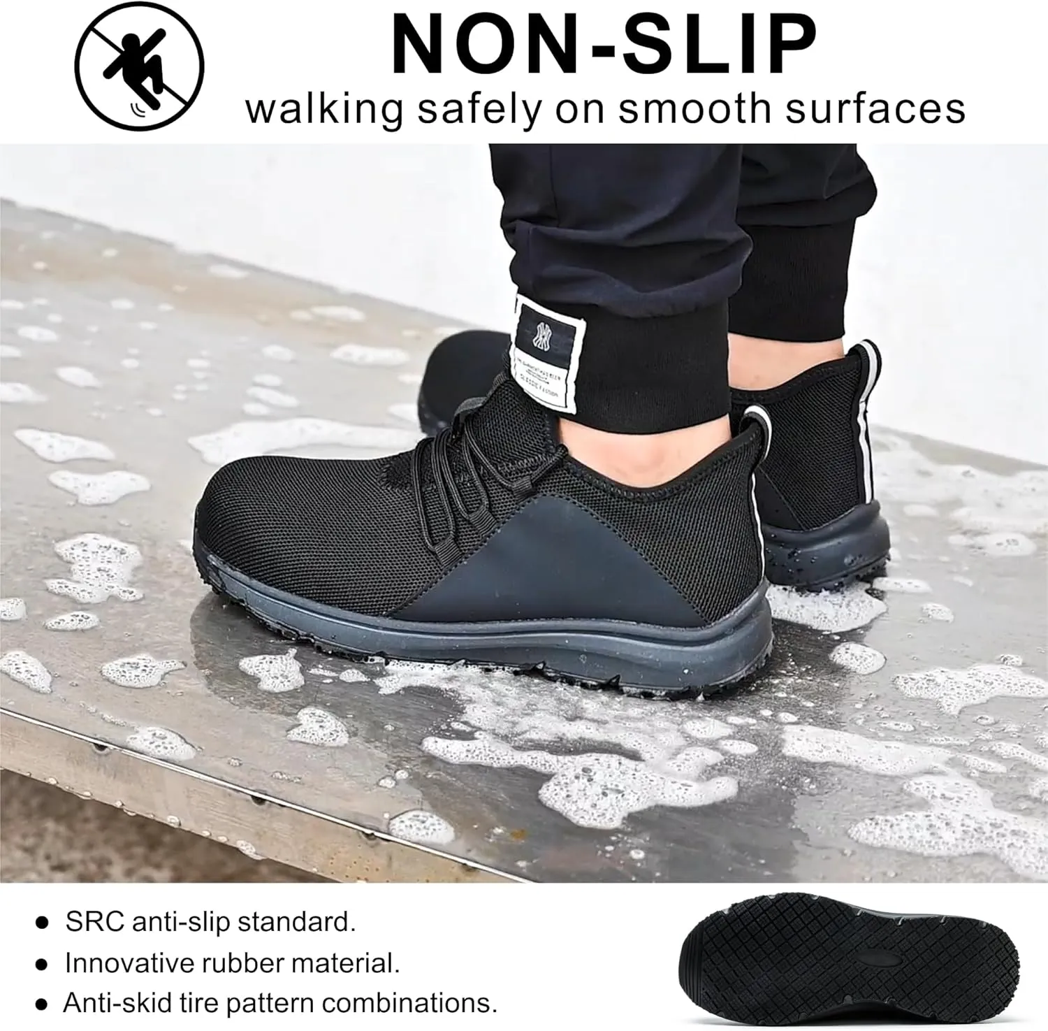Steel Toe Shoes for Men WomenNon Slip Waterproof Work Safety Sneakers