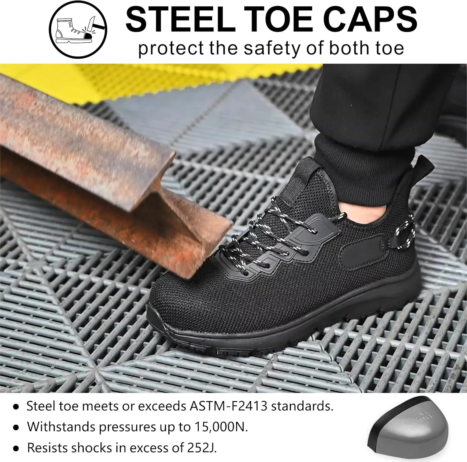 Steel Toe Shoes for Men WomenNon Slip Waterproof Work Safety Sneakers