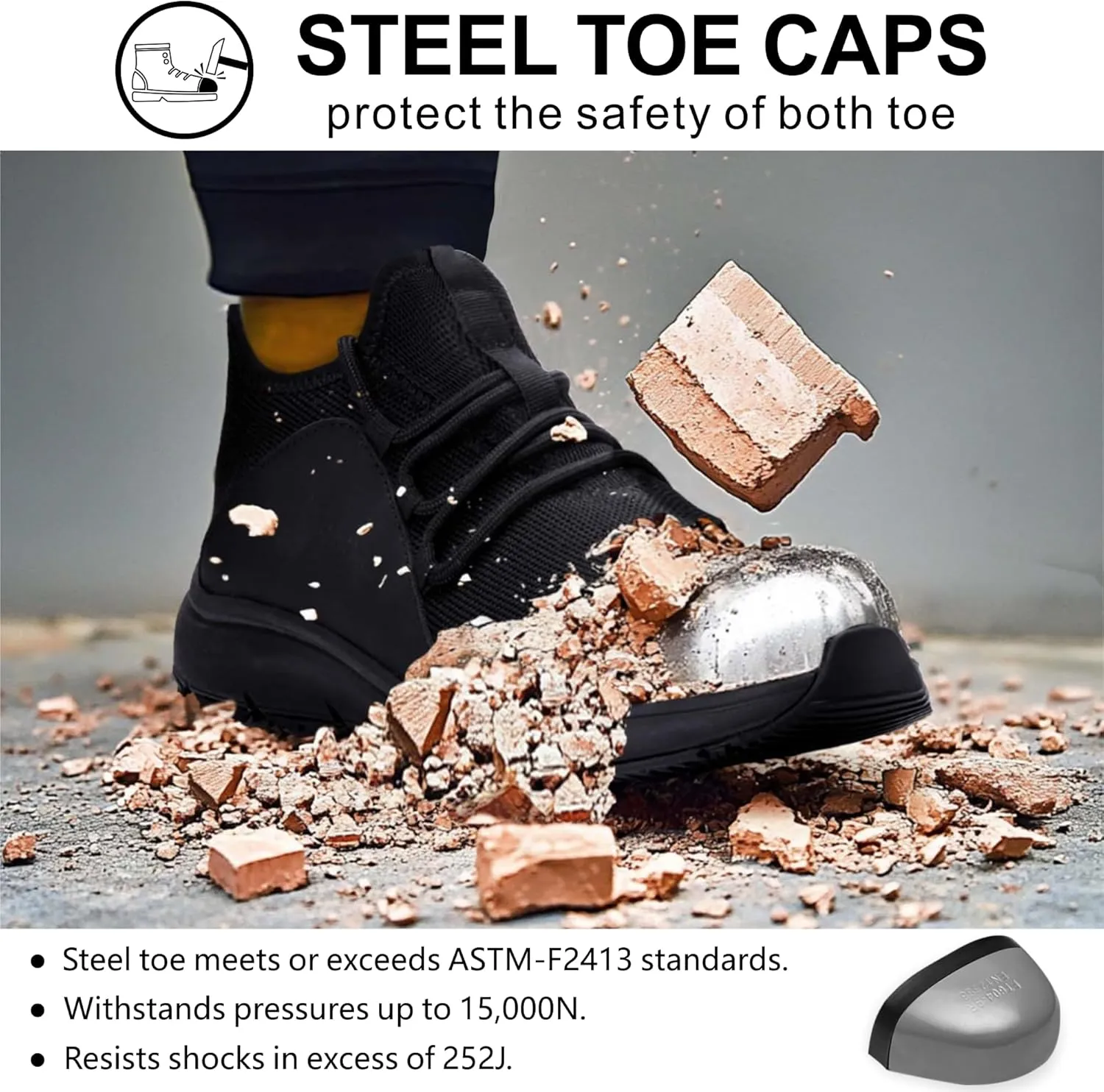 Steel Toe Shoes for Men WomenNon Slip Waterproof Work Safety Sneakers