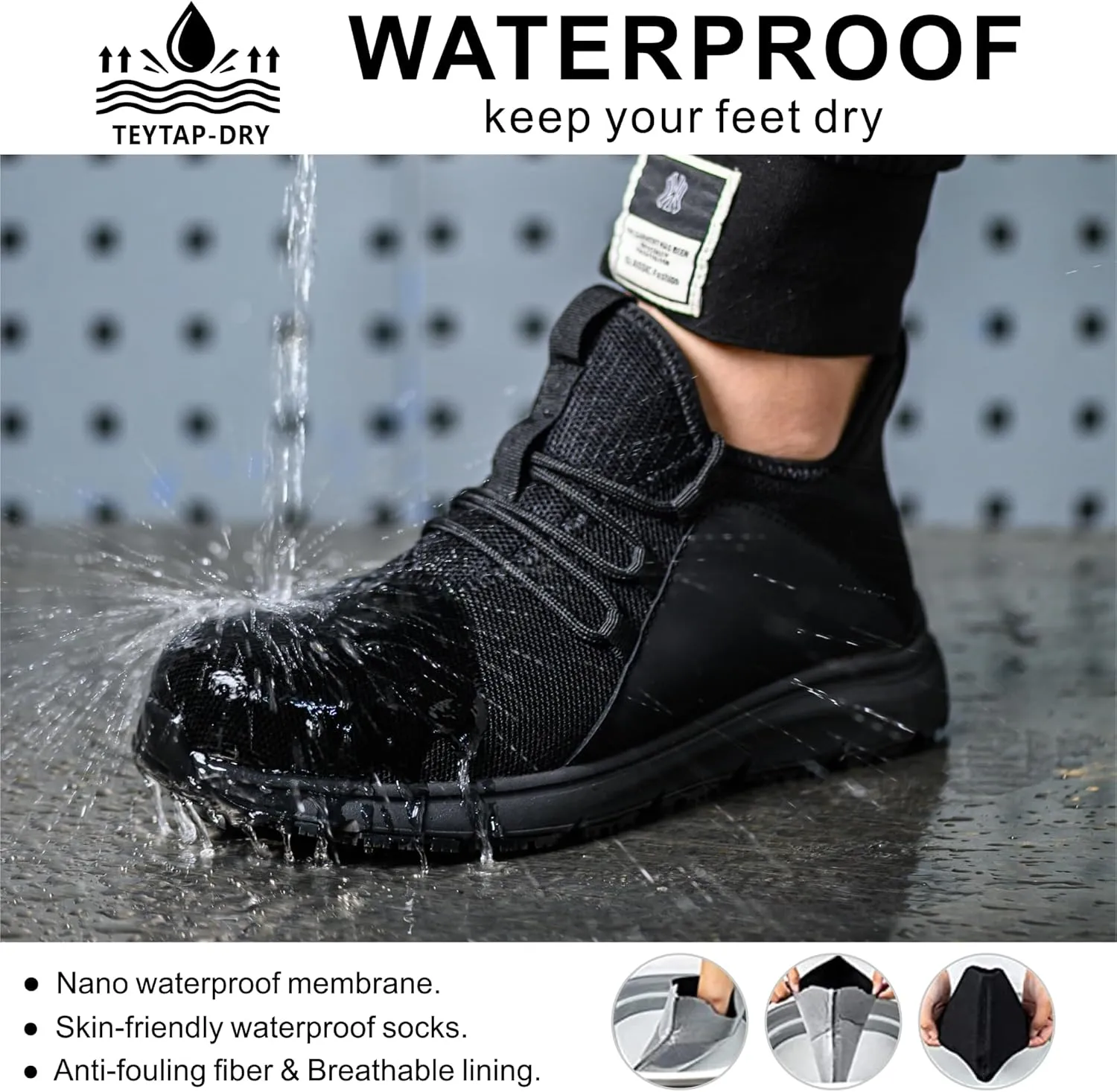 Steel Toe Shoes for Men WomenNon Slip Waterproof Work Safety Sneakers