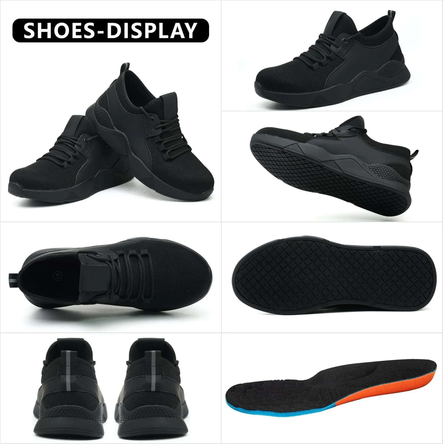 Steel Toe Work Shoes for Men WomenNon Slip Waterproof Safety Sneakers