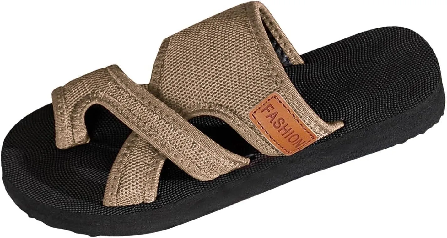 Summer Flat Flip Flops for Women Yoga Mat Slip On Beach Walking Sandals Comfortable Thong Cushion Non Slip Sandals Fashion Vacation Shoes Indoor Outdoor