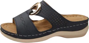 Summer Sandals for Women Wide Width Walking Sandals Dressy Comfortable Wedge Sandals Arch Support Orthopedic Sandals