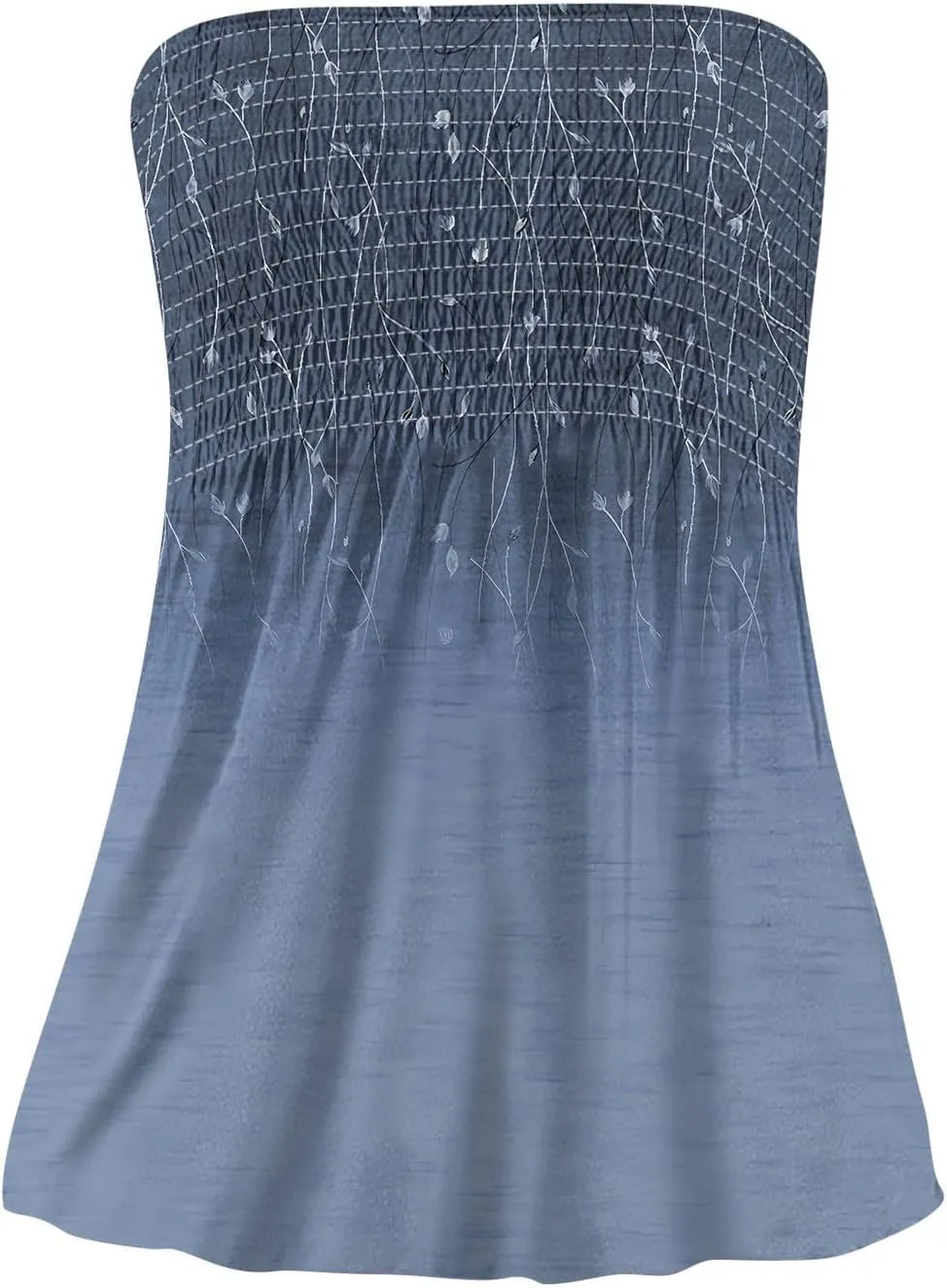 Tube Tops for Women Strapless Elastic Trim Vintage Tanks Backless Sexy Casual Bandeau Sleeveless Shirts