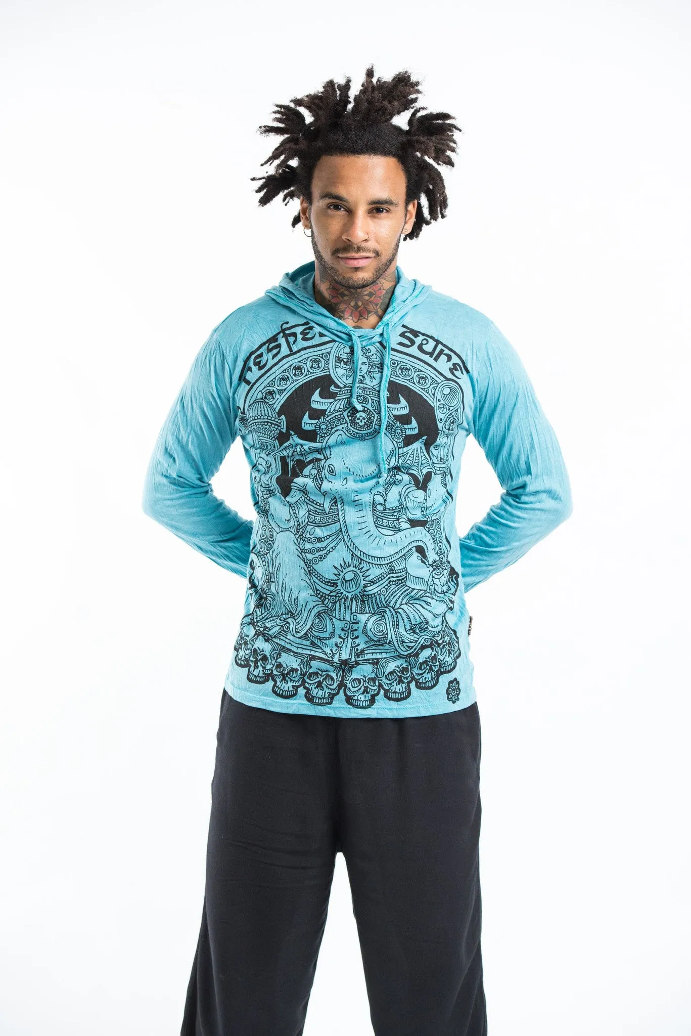 Unisex Batman Ganesh Hoodie in Turquoise