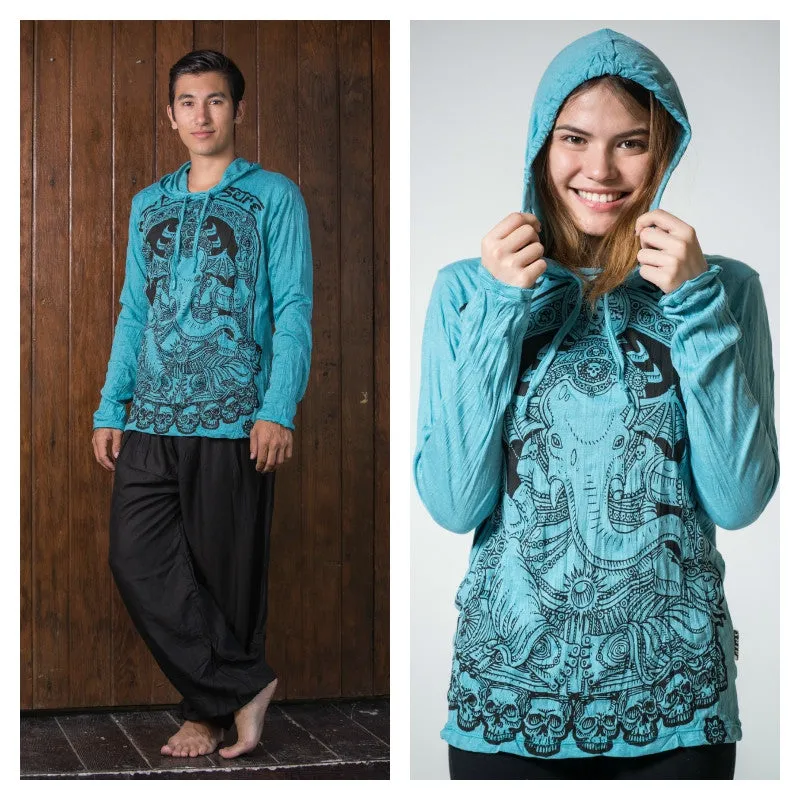 Unisex Batman Ganesh Hoodie in Turquoise
