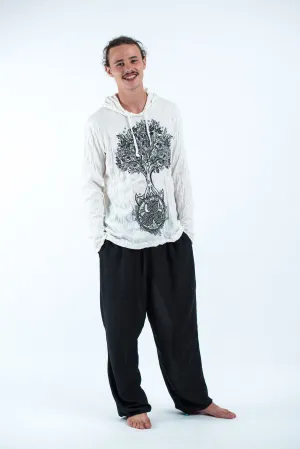 Unisex Celtic Tree Hoodie in White