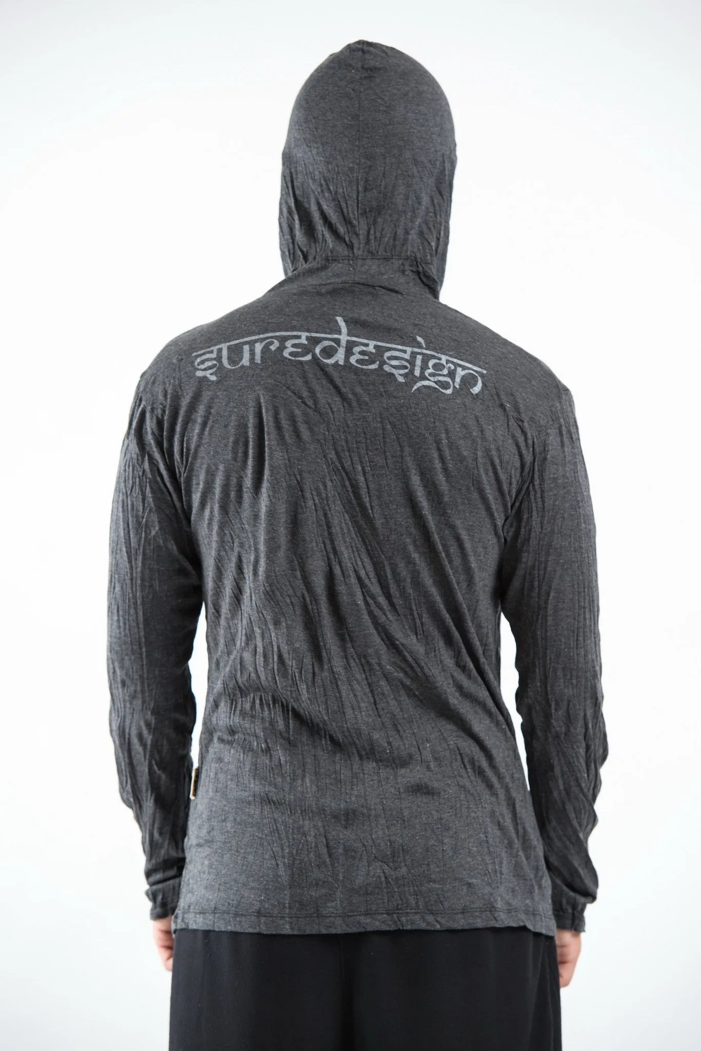 Unisex Infinitee Om Hoodie in Silver on Black