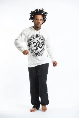 Unisex Infinitee Om Hoodie in White