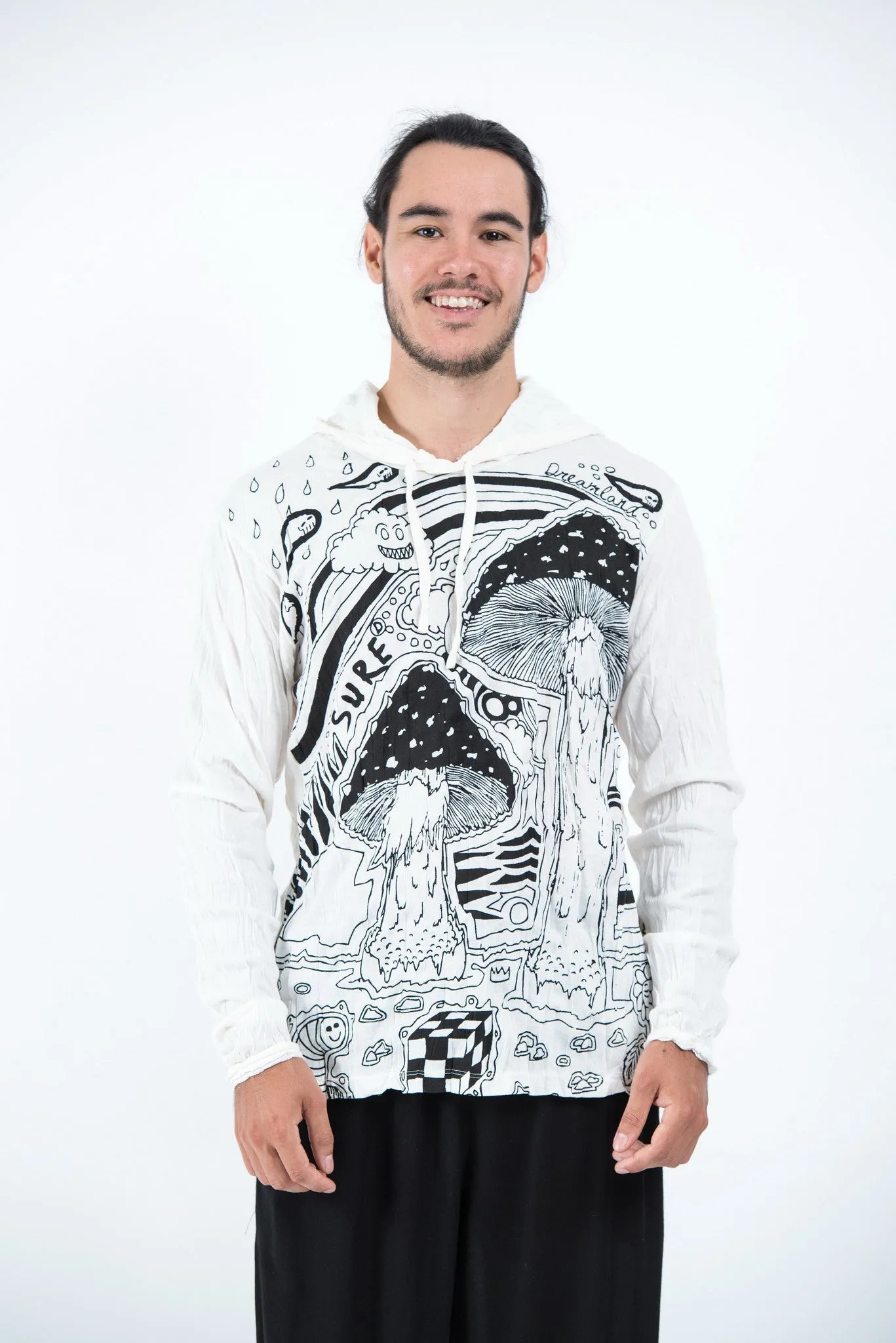 Unisex Magic Mushroom Hoodie in White