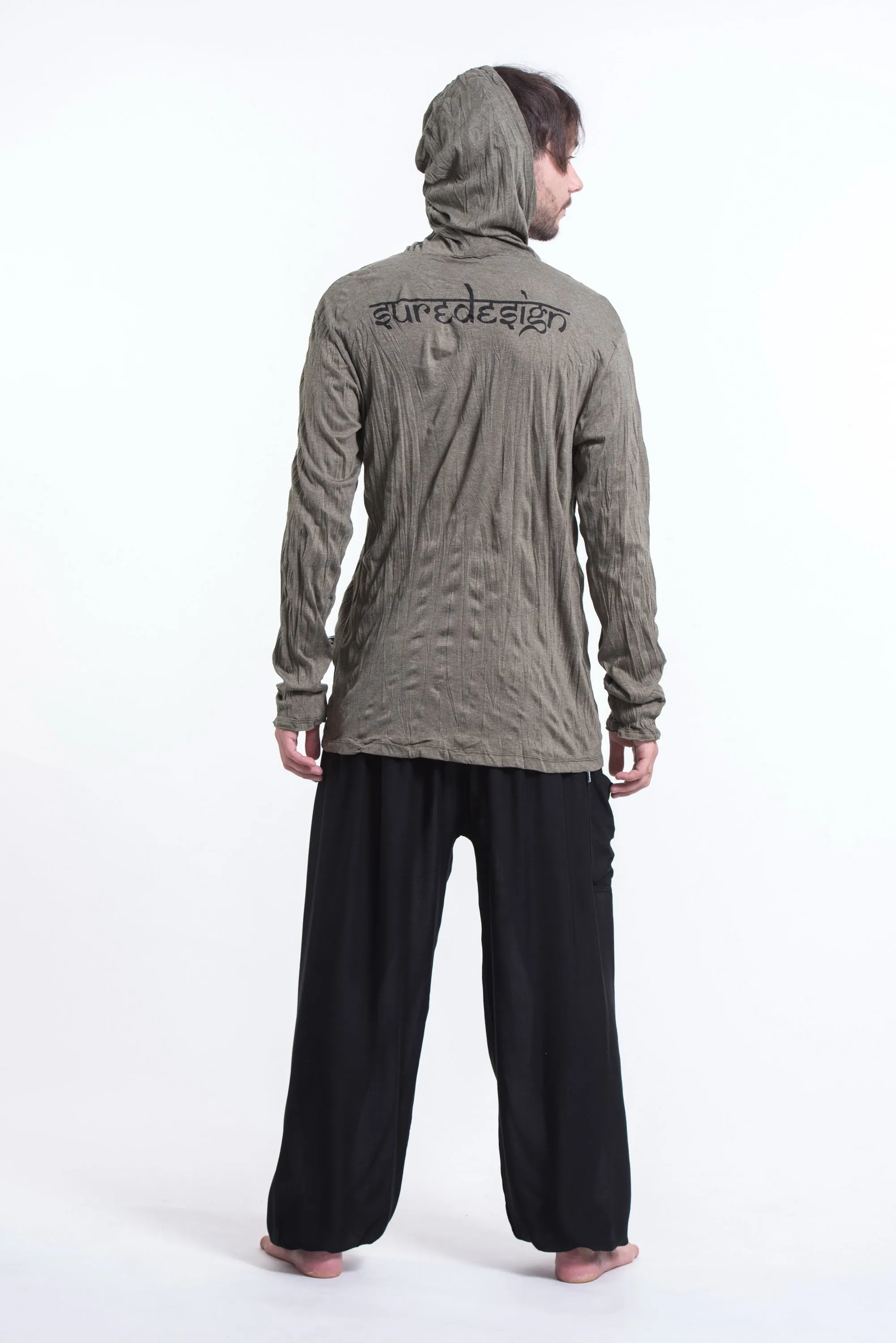 Unisex See No Evil Buddha Hoodie in Green