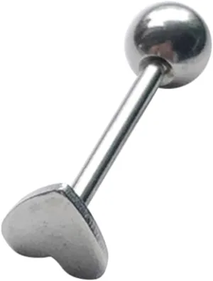 VALICLUD Stainless Steel Tragus Piercing Jewelry Heart Design Tongue Ring Cute Tongue Studs