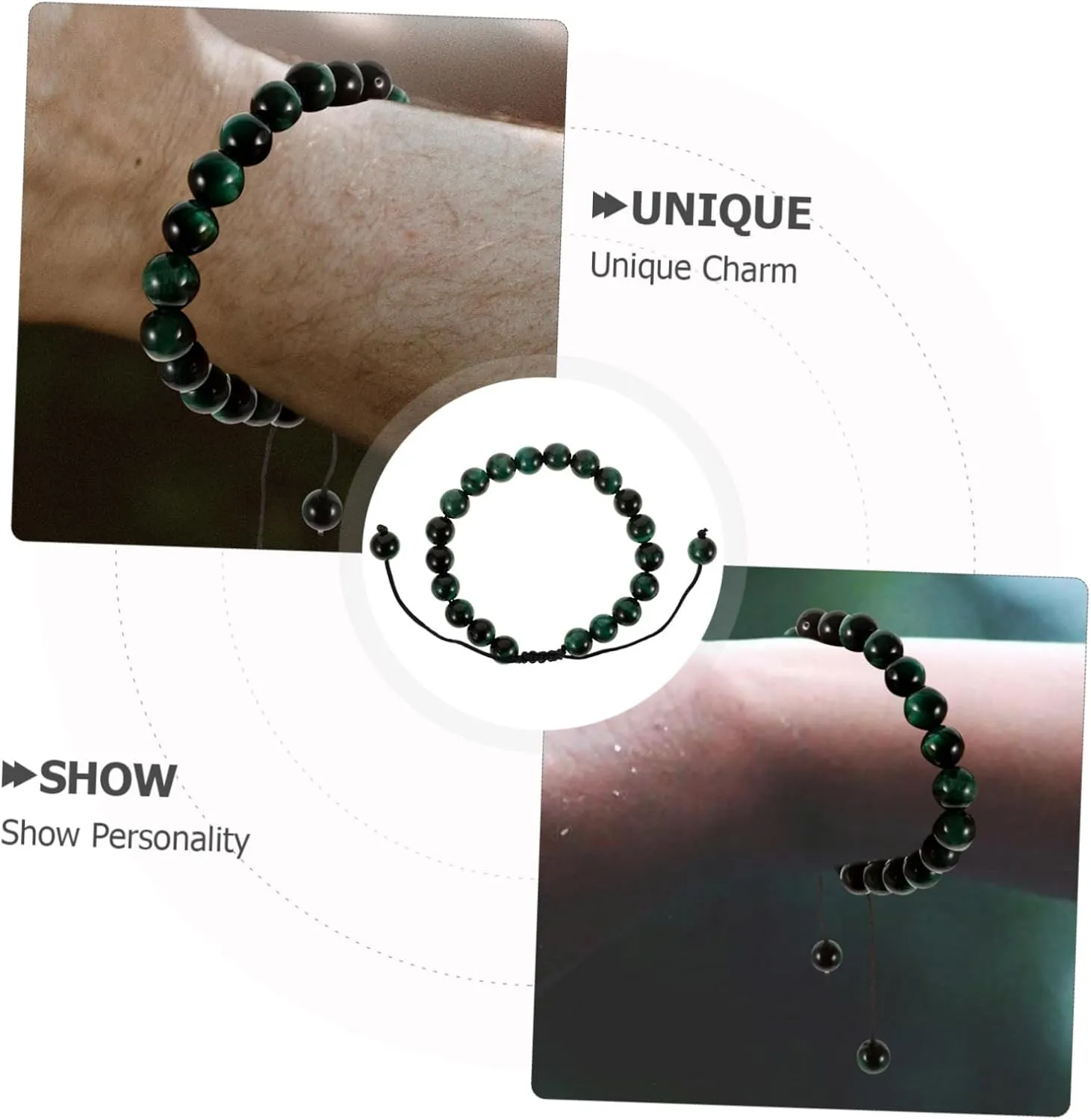 VALICLUD Tiger Eye Bracelet Bracelets Beads Wristbands for Men Beads for Bracelets Portable Wrist Bracelets