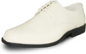 VANGELO Men Dress Shoe TAB and Tux Oxford Formal Tuxedo for Prom Wedding Uniform Medium and Wide Width Black Grey Ivory White Patent