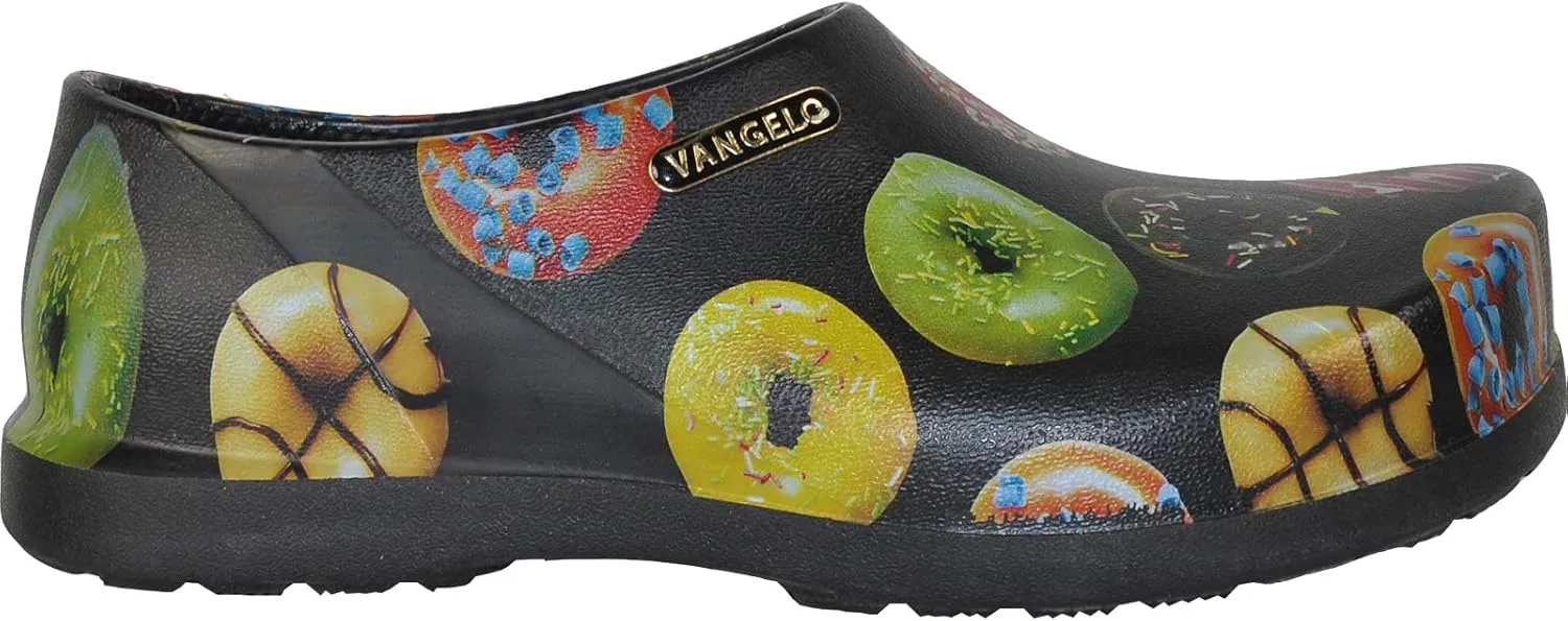 VANGELO Professional Slip Resistant Clog Waterproof Women Work Nurse Shoe Chef Shoe Carlisle Black Lime White Multicolor