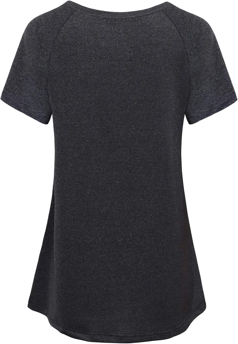 Vindery Women Quick-Dry Line Decor Front Yoga Workout Shirts Athletic Gym Loose Fit Tops