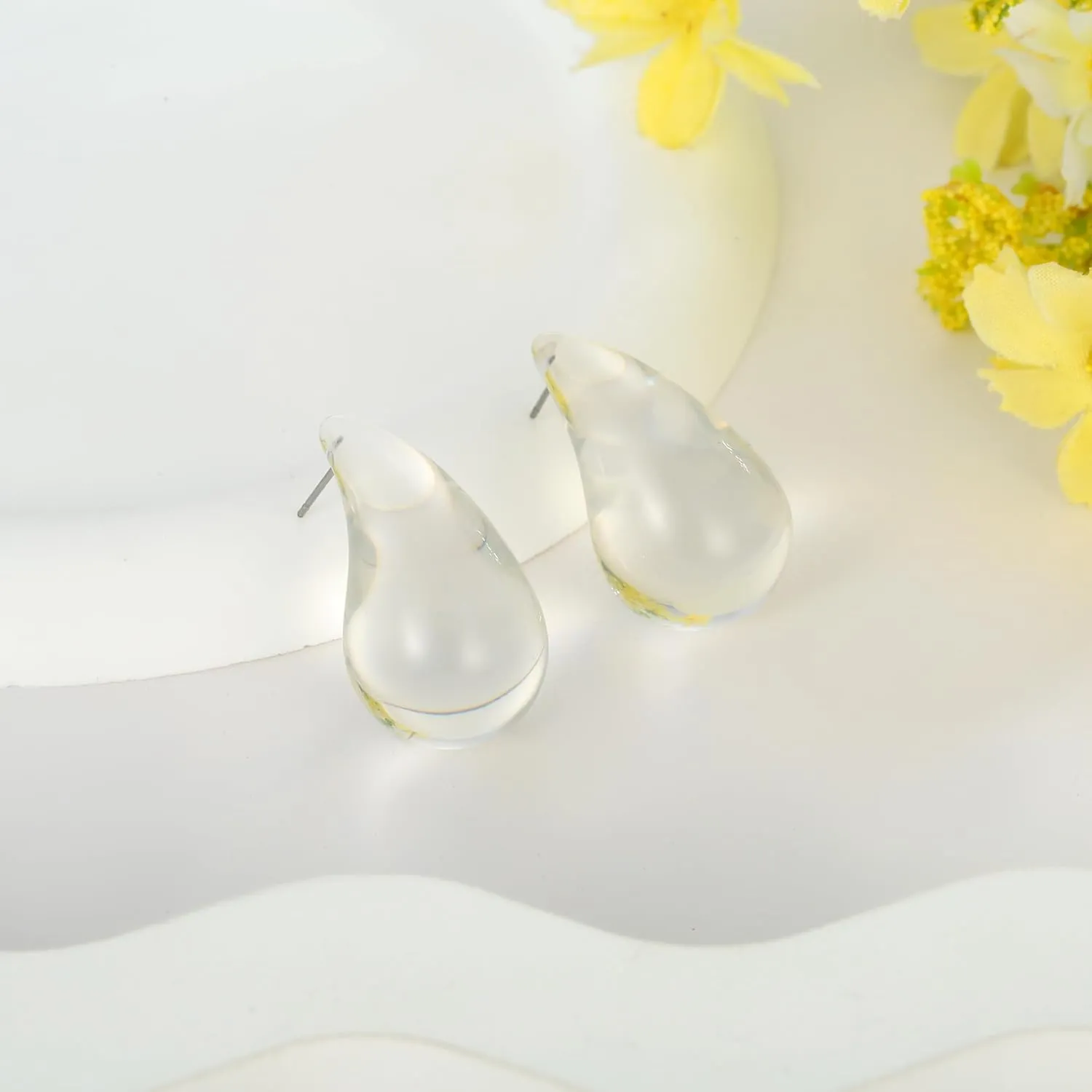 Waterdrop Teardrop Earrings - Chunky, Four Color Dupes Perfect for Holidays