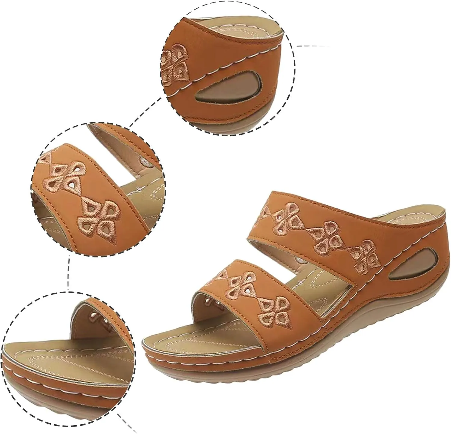Wedges for Women Womens Flats Womens Casual Slip on Summer Wedge Sandals Dress Sandals Classic Wedge Heels Summer with Arch Support