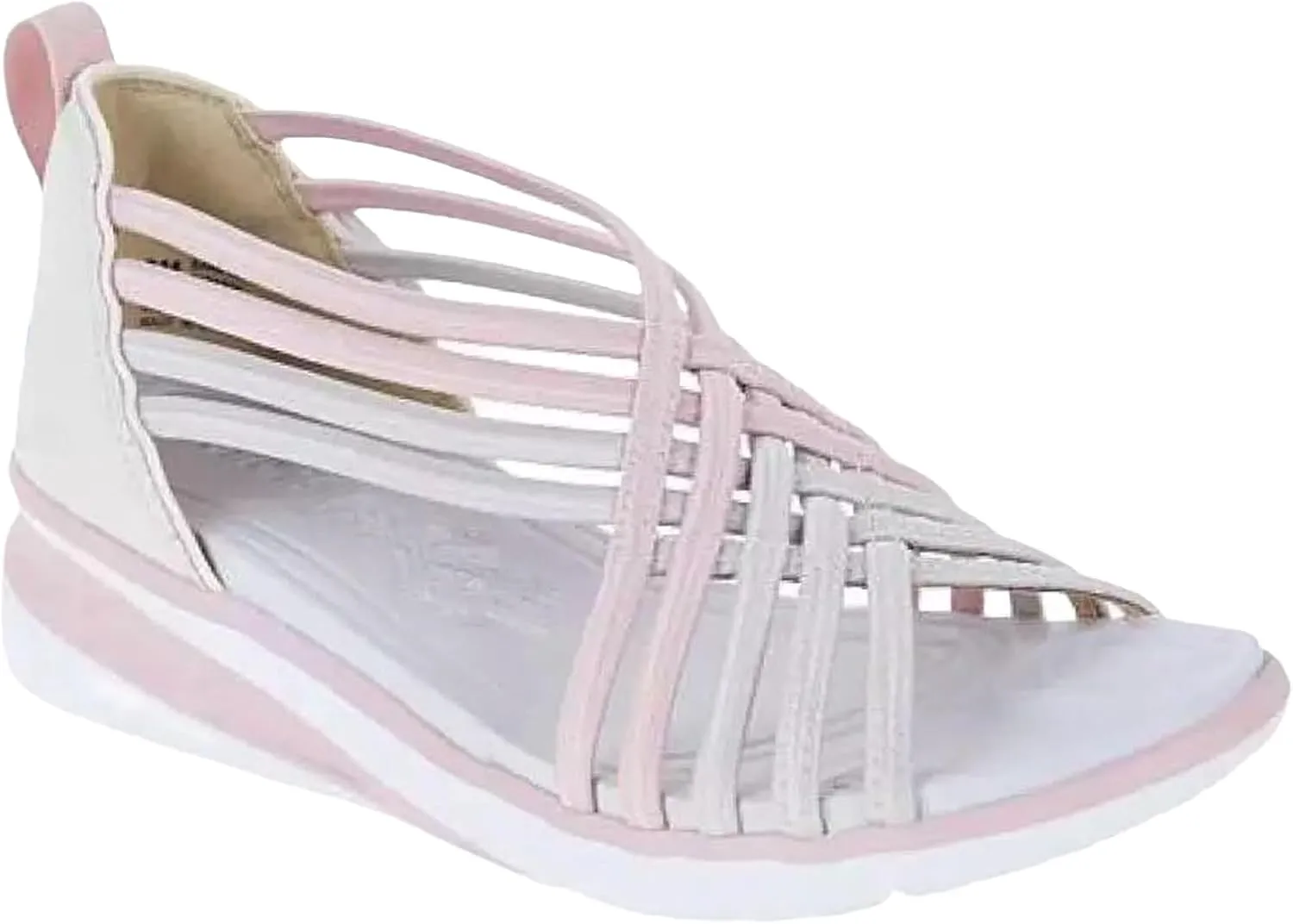 Wide Width Sandals for Women Arch Support Stretch Orthopedic Open Toe Flat Sandal Platform Comfortable Slipper