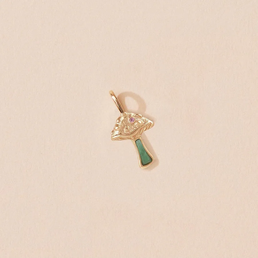 Wild Fortune Mushroom Charm (10K Gold)
