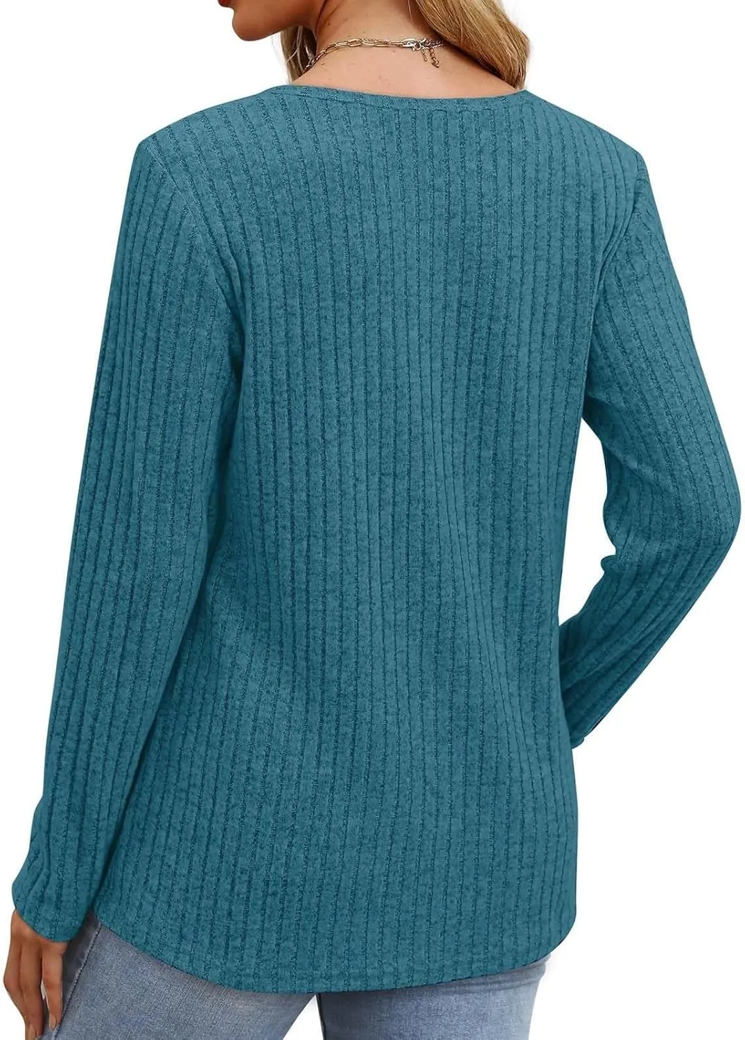Women Casual Knit Sweaters Long Sleeve Shirts for Women Tunic Tops Dressy Pullovers Fashion Basic Lightweight Blouses