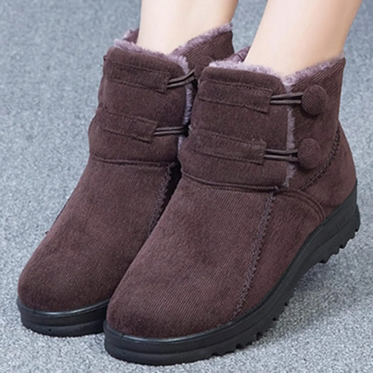 Women Snow Boots Winter Shoes with Fur Lined Warm Slip on Boots Womens Winter Boots Waterproof Tall Women's Boots Winter Womens Snow Shoes Waterproof Snow Shoes for Women Slip on