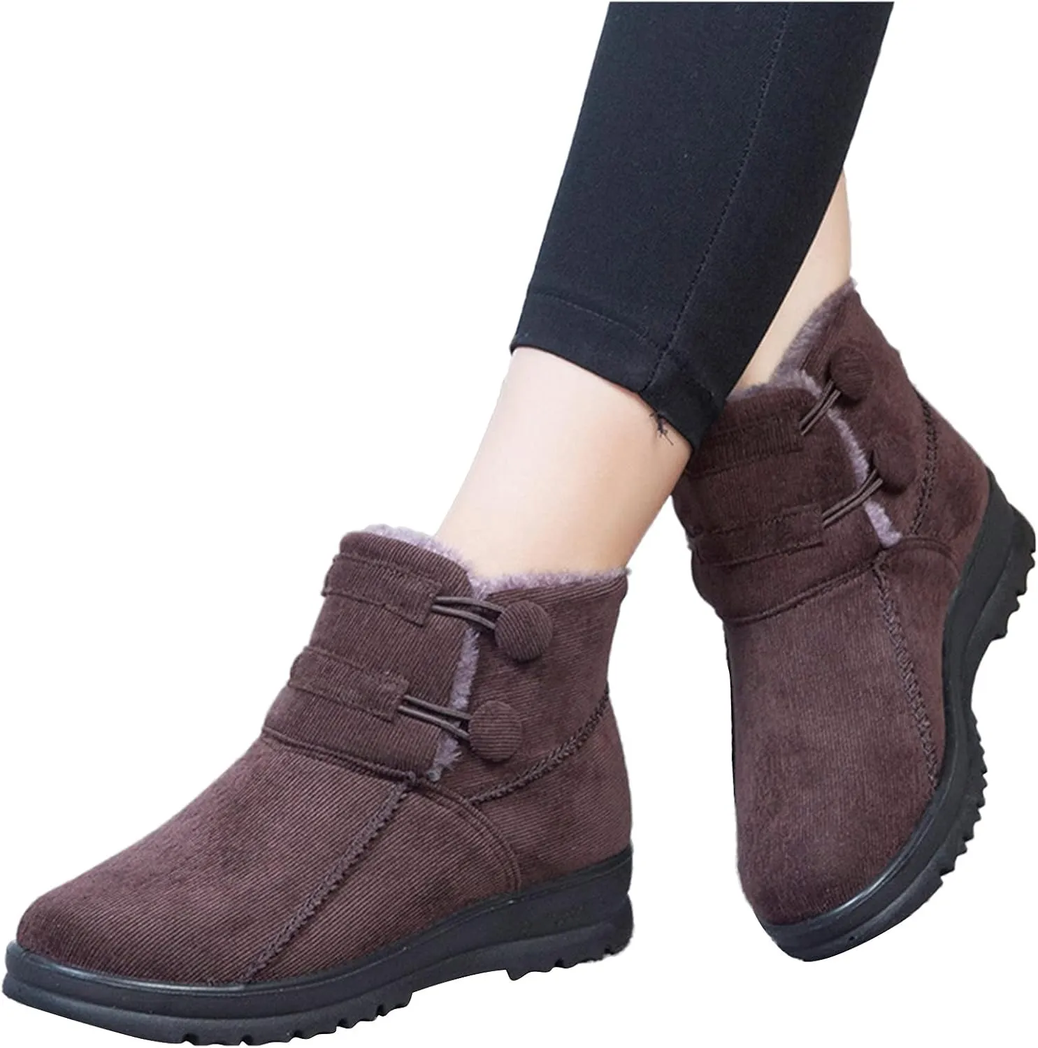 Women Snow Boots Winter Shoes with Fur Lined Warm Slip on Boots Womens Winter Boots Waterproof Tall Women's Boots Winter Womens Snow Shoes Waterproof Snow Shoes for Women Slip on
