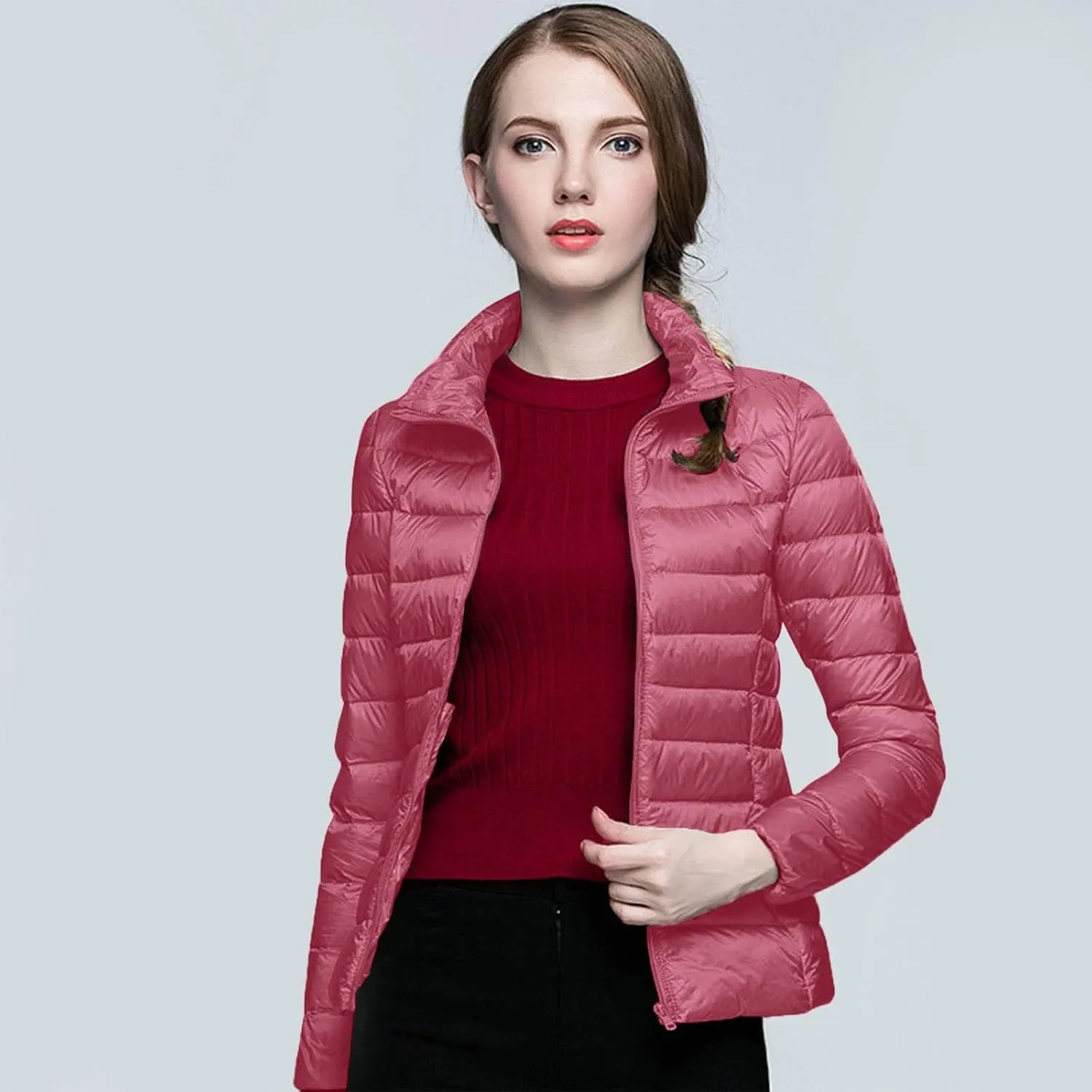 Women Winter Coat Women Warm Lightweight Jacket Hoodless Windproof Winter Coat With Recycled Insulation Jacket