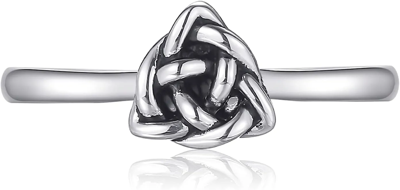 Womens Celtic Knot Rings Simple Rings 925 Sterling Silver Rings Womens Stacking Rings Vintage Statement Rings Size 5-9
