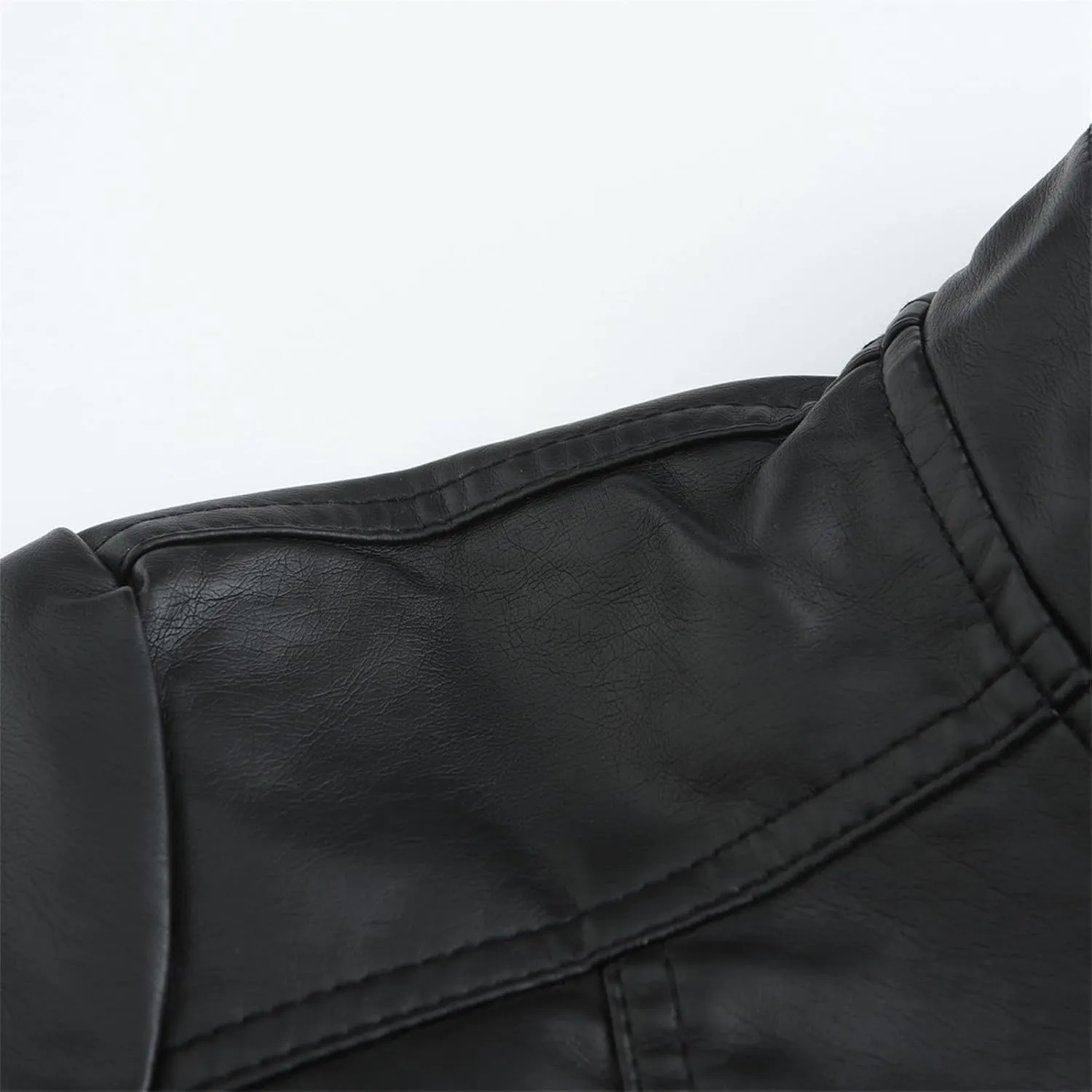 Womens Faux Leather Jacket, Casual Fashion Quilted Zip Up Suede Coat, Moto Biker Coat, Winter Outfits Clothes 2024