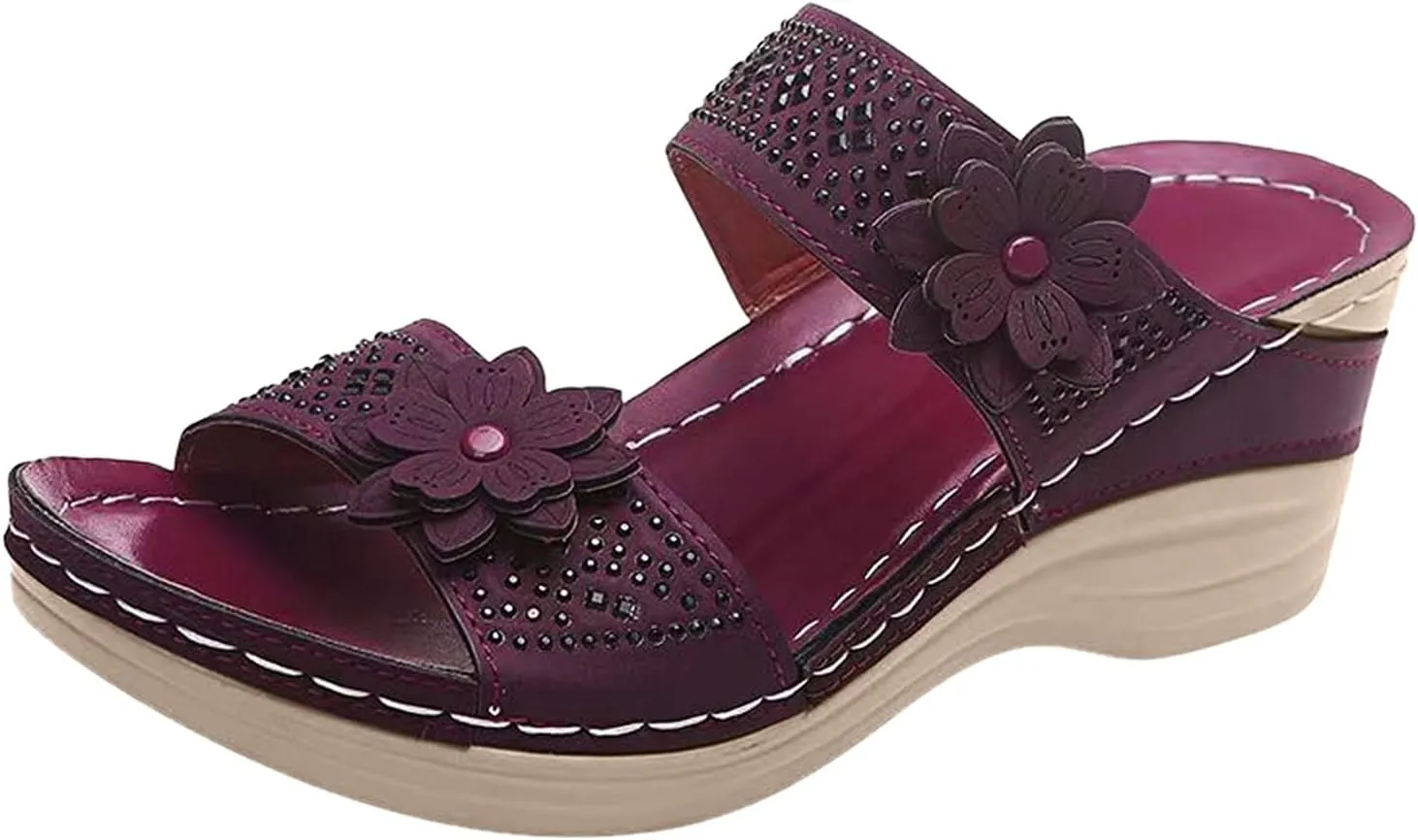 Women's Flat Sandals Open Toes Ankle Strap Flat Sandals Dress Sandal for Women Womens Flip Flops