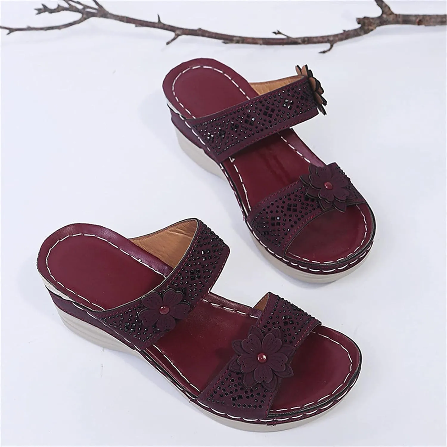 Women's Flat Sandals Open Toes Ankle Strap Flat Sandals Dress Sandal for Women Womens Flip Flops