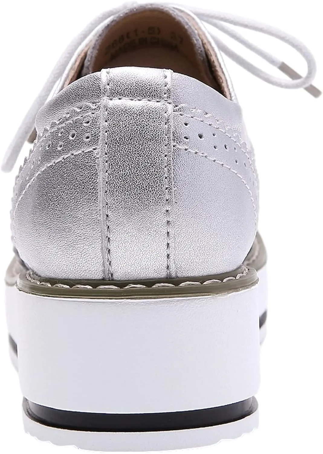 Women's Lace-Up Brogues Sneakers Causal Platform Round Toe Oxfords Shoes