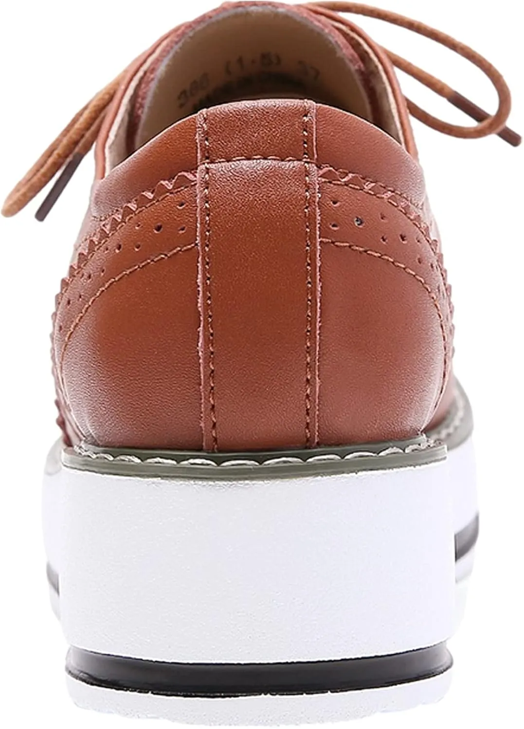 Women's Lace-Up Brogues Sneakers Causal Platform Round Toe Oxfords Shoes