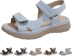 Women's Orthopedic Sandals Comfortable Walking Soft Cushion Foam Sandal Arch Support Shoes Wide Open Toe Shoes