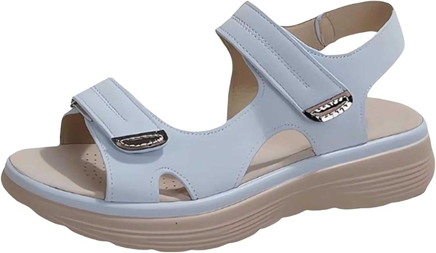 Women's Orthopedic Sandals Comfortable Walking Soft Cushion Foam Sandal Arch Support Shoes Wide Open Toe Shoes