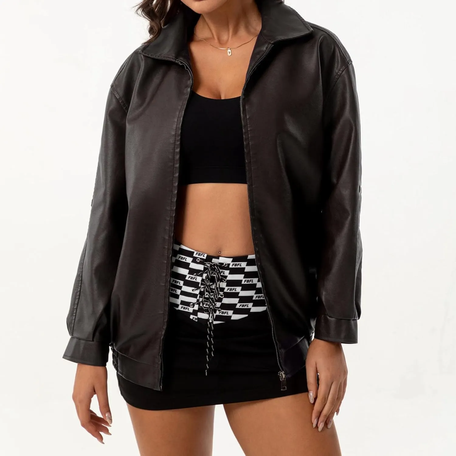 Womens Oversized Leather Blazer Jackets Faux Suede Fall Fashion Motorcycle Coats Jacket Winter Outfits Clothes 2024