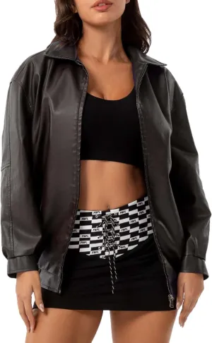 Womens Oversized Leather Blazer Jackets Faux Suede Fall Fashion Motorcycle Coats Jacket Winter Outfits Clothes 2024