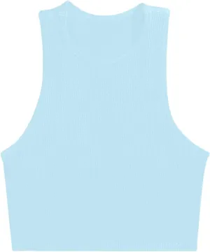 Women's Ribbed Tank Tops Knit Sleeveless Fitted Casual Tops Summer Slim Basic Tee Shirts Workout Lightweight Tank Tops
