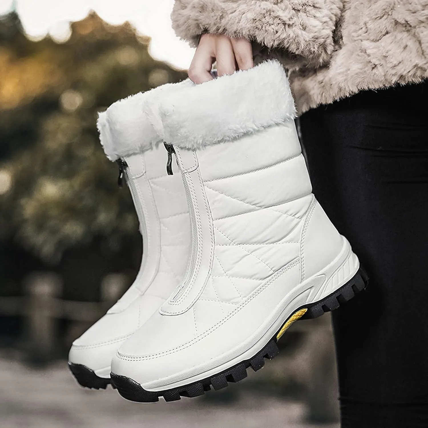 Women's Snow Boots Size 9 Wide Boots Snow for Women 2023 Boots Winter Women Cute Women's Winter Ankle Booties Womens Rubber Boots Waterproof Tall Wide Calf
