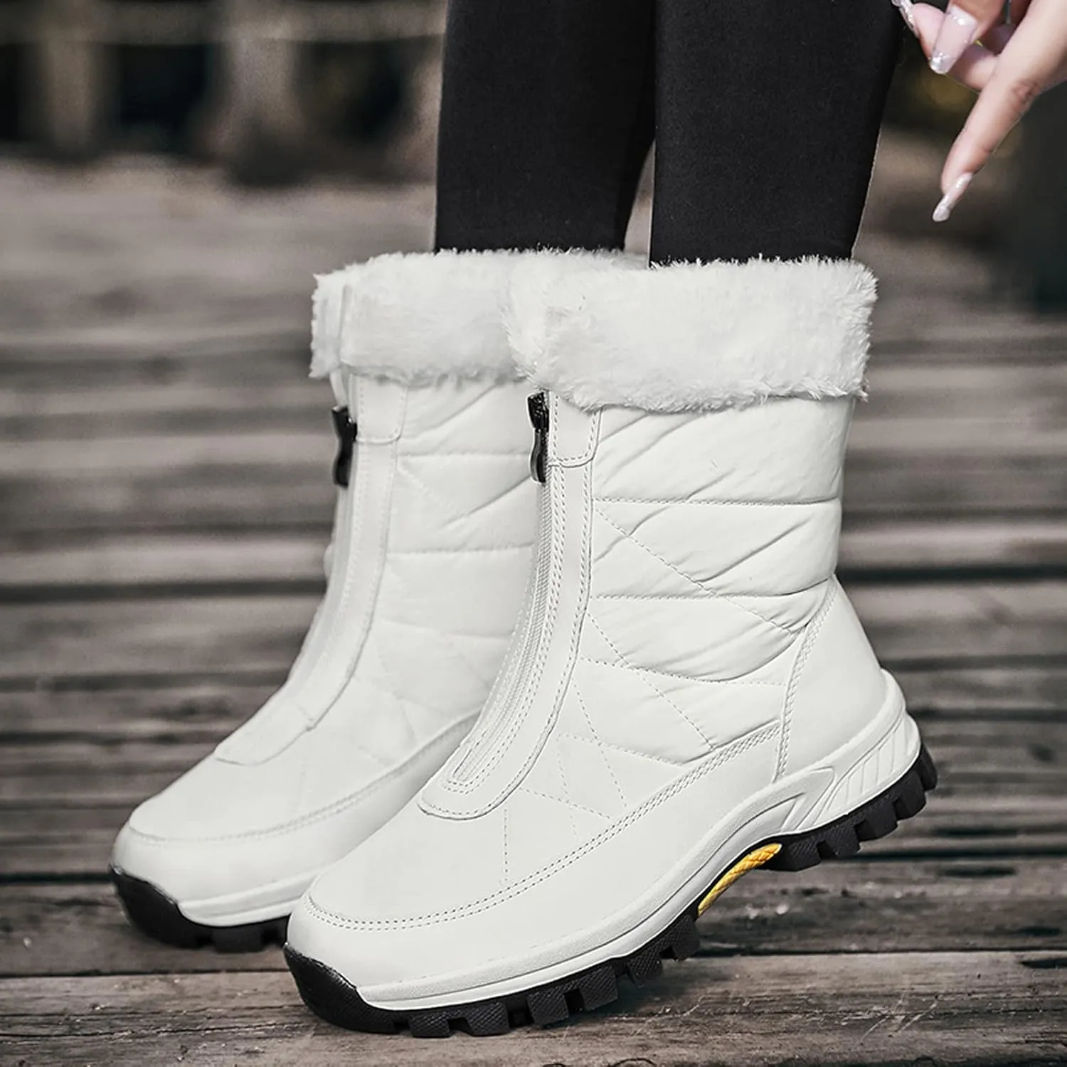 Women's Snow Boots Size 9 Wide Boots Snow for Women 2023 Boots Winter Women Cute Women's Winter Ankle Booties Womens Rubber Boots Waterproof Tall Wide Calf