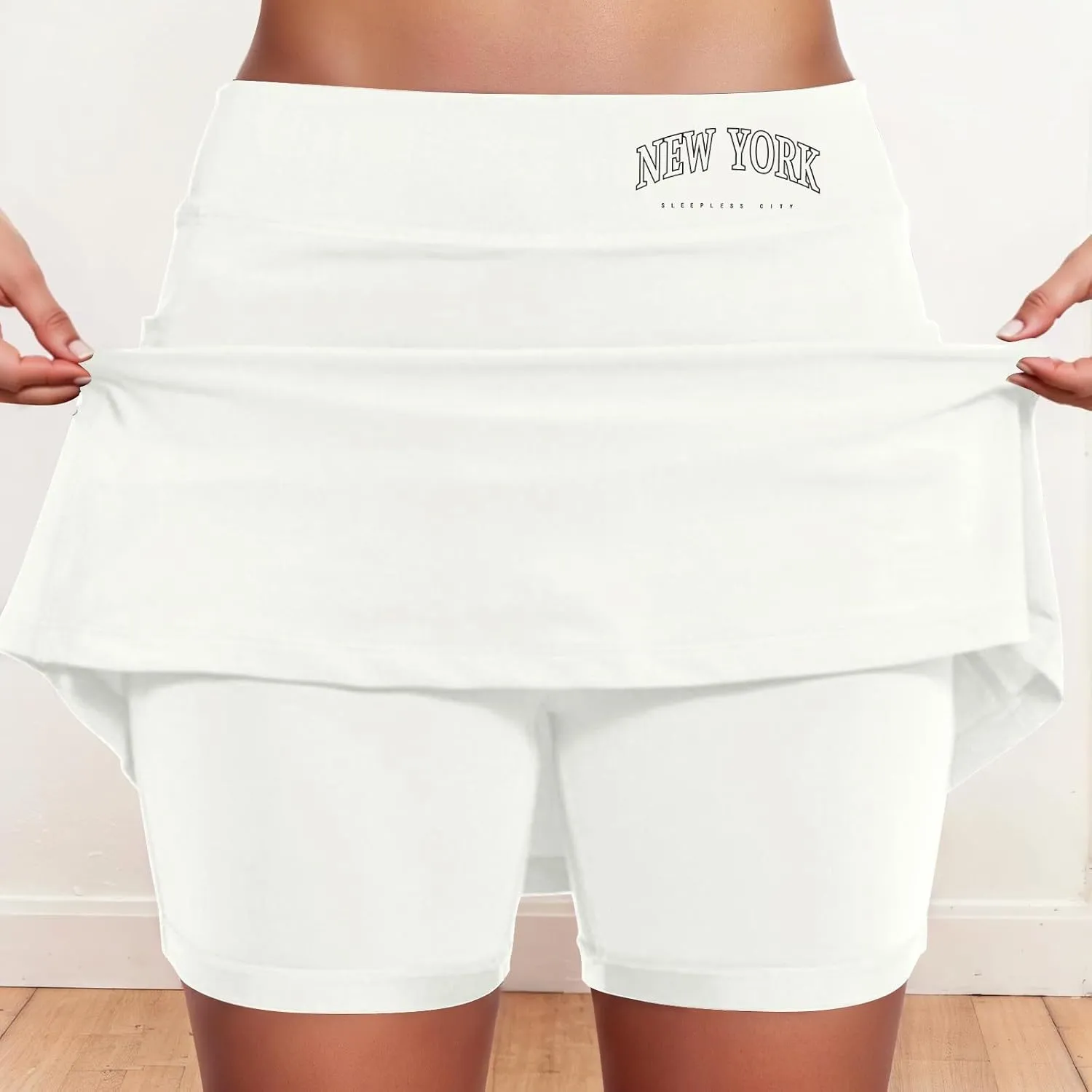Womens Tennis Skorts with Pockets High Waist Athletic Sports Skirts with Shorts Neath Quick Dry Golf Skort