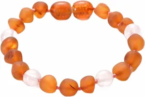 Wycian Crystal Bracelets Beads, Amber Bracelets Pink Brown Amber Nature Stones for Birthday Friends Bracelets