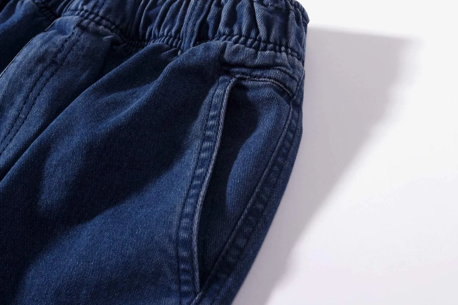Ylingjun Mens Elastic Waist Jeans Casual Loose Fit Pull On Jeans Denim Pants