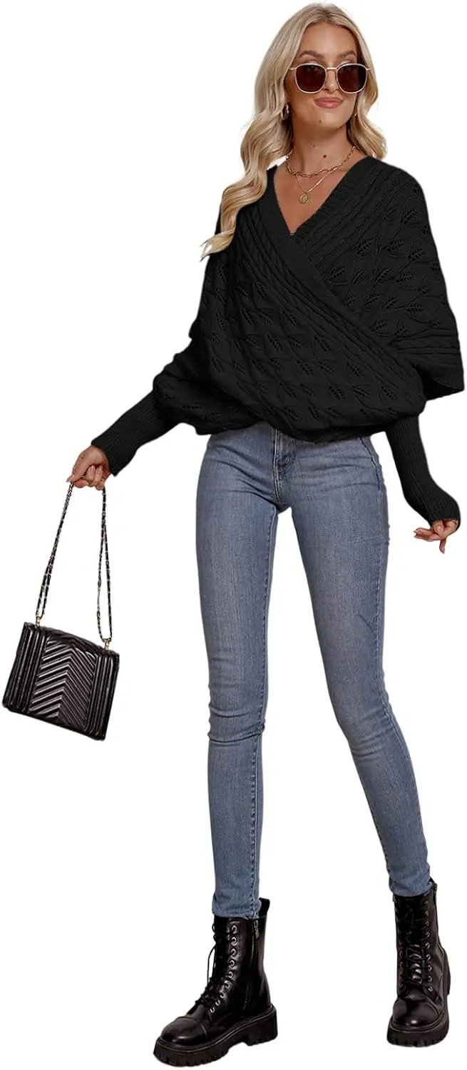 Zcargel Multifunctional Scarf with Sleeves for Women Long Sleeved Knitted Shawl Sweater Shrug Autumn Winter Warm Crochet Wrap