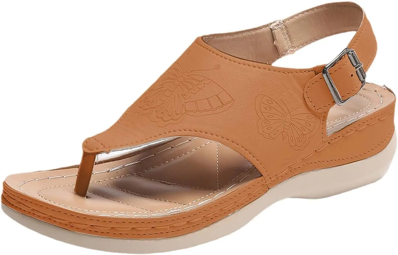 ZWRXW Open Toe Sandals Women Wedge Shoes Ankle Strap Casual Flatform Platform Wedges Sandals Comfortable Orthopedic Sandal Boho Dressy Summer Flip Flops Fashion Walking Wedges