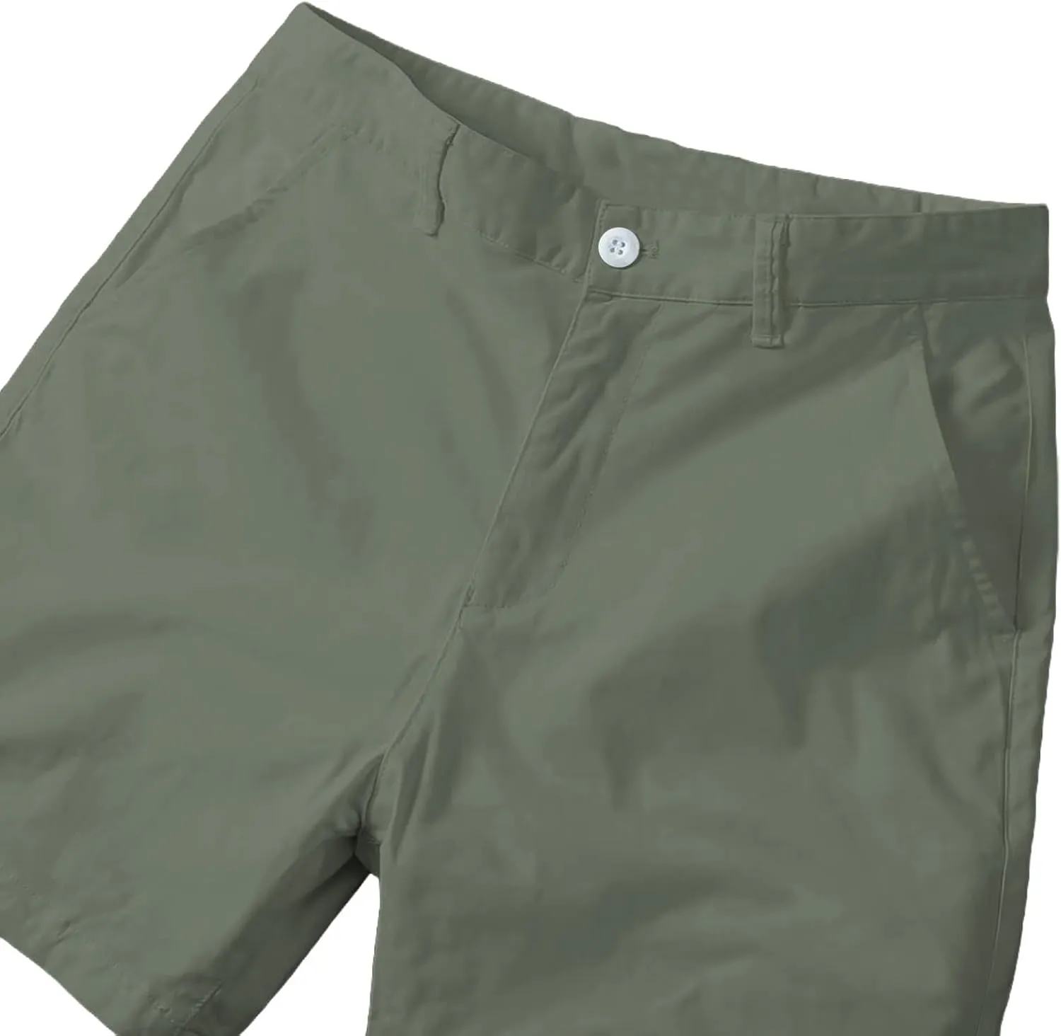 ZYXTIM Mens Chino Shorts Slim Fit Flat Front Zipper Fly Business Work Shorts Big&Tall Lightweight Quick Dry Golf Dress Shorts